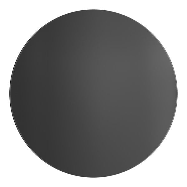 A close-up of a Lancaster Table & Seating Alloy Series distressed onyx black table top.