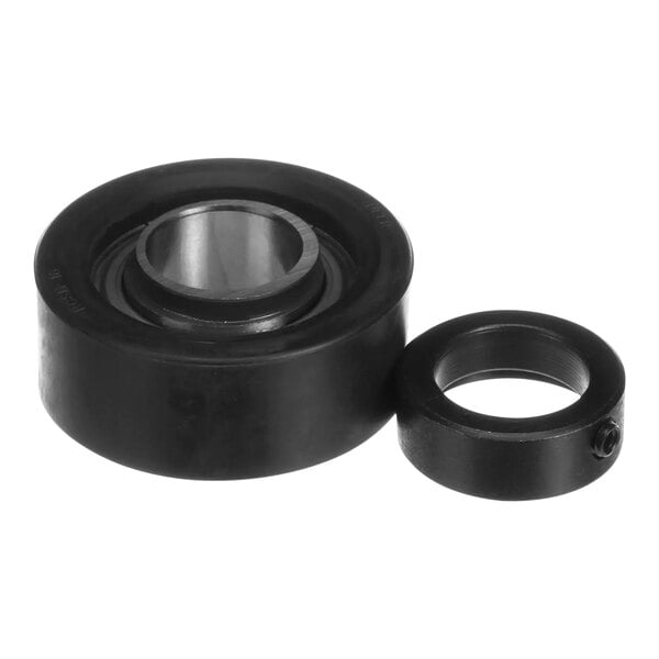 A black rubber Carrier P461-2102 bearing with a metal ring.