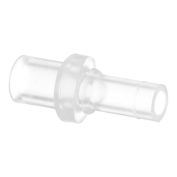 A clear plastic tube with nozzle.