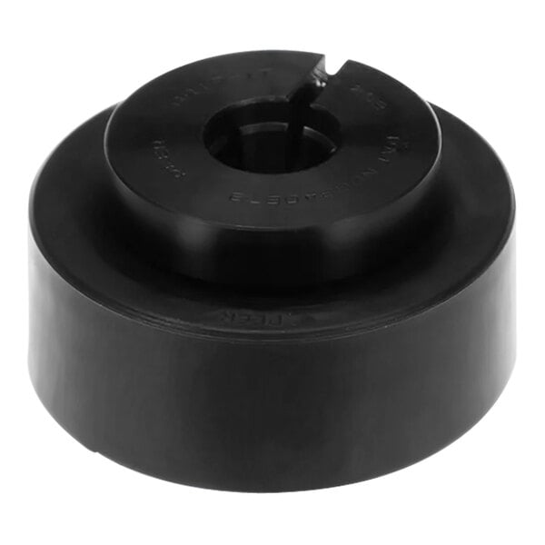 A black round Carrier bearing with a hole in it.