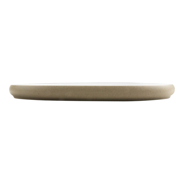 A white rectangular Cheforward by GET melamine platter with a stone texture.