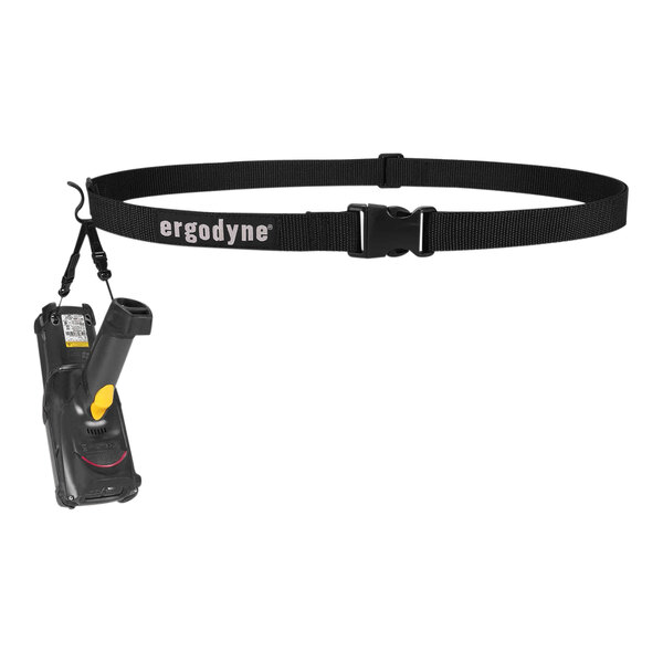 An Ergodyne black belt with a hook attached to it.