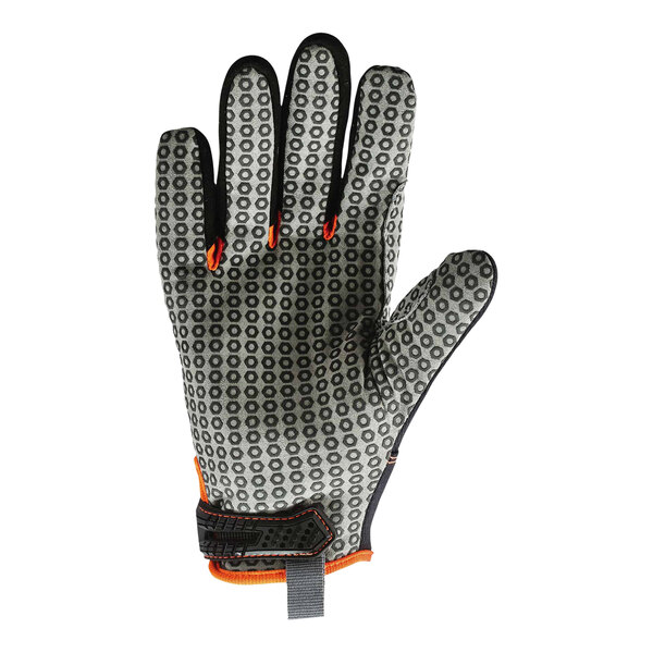 Ergodyne ProFlex 821 Black Polyester Mesh Smooth Surface Handling Work Gloves with Hex Silicone Palm Coating 17236 - 2X
