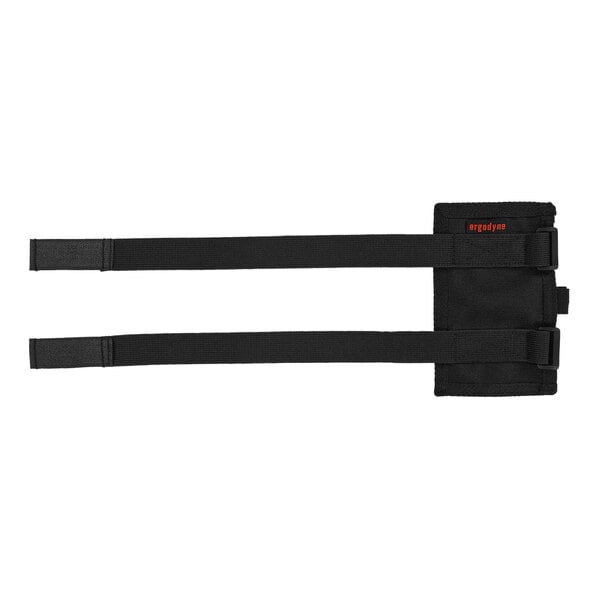 A pair of black Ergodyne Squids arm bands with hook and loop closures.