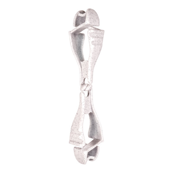 A white Ergodyne Squids glove clip with dual clips.