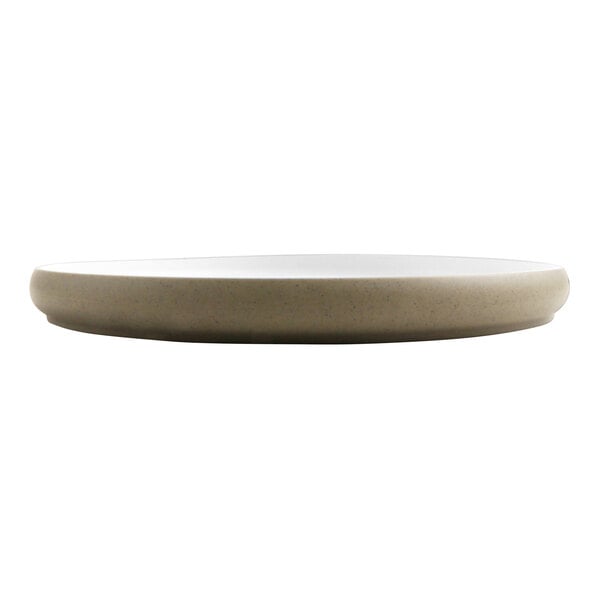 A cheforward by GET melamine plate with a beige rim and white center.