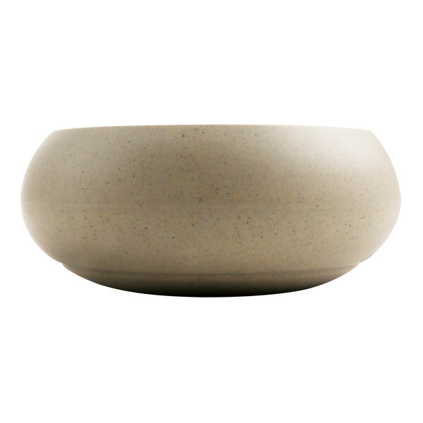 A close-up of a white cheforward by GET melamine bowl.