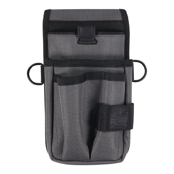 A grey and black Ergodyne Arsenal tool pouch with black accents.