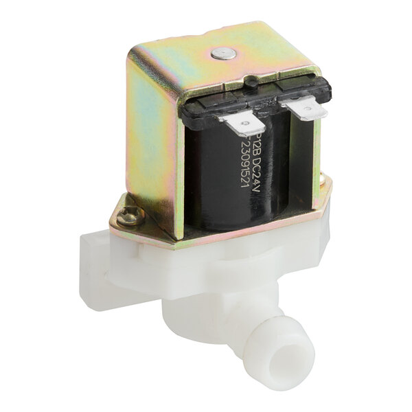A pressureless solenoid valve for a cappuccino or hot chocolate machine.