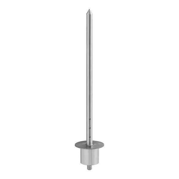 An Avantco spit slip clutch pole with a metal base and handle.