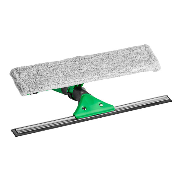 A Unger VisaVersa Pro window washer with a green and white handle.