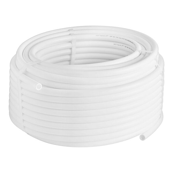 A roll of white SharkBite PEX-B tubing.
