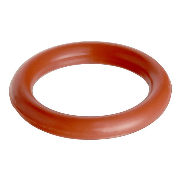 An orange rubber valve O-ring for a Grindmaster Cecilware beverage dispenser.