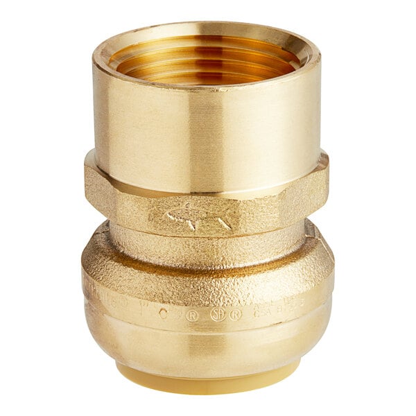 A SharkBite brass threaded female pipe fitting.