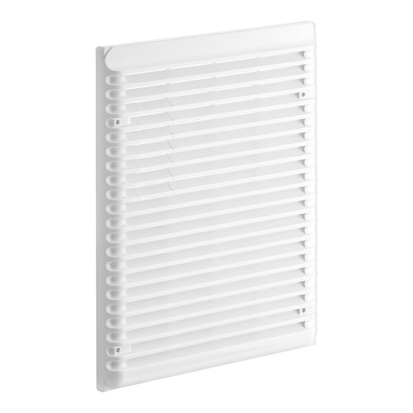 A white plastic left-side panel for a Grindmaster Cecilware refrigerated beverage dispenser.