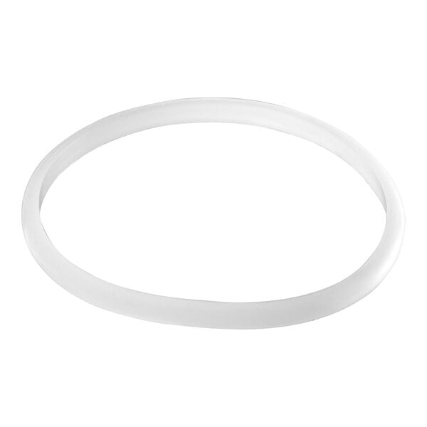 A white rubber bowl gasket with a white plastic ring.