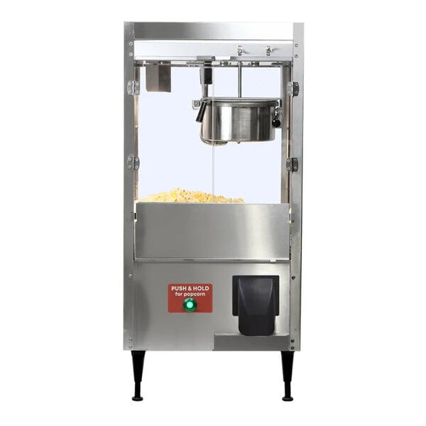 Paragon 1108180 8 oz. Auto Serve Popcorn Machine with Front Access Doors