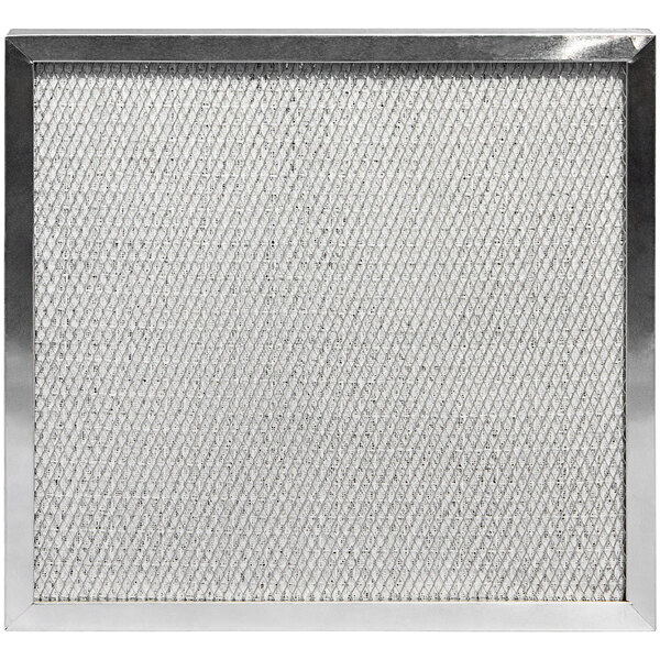 A close-up of a stainless steel mesh filter.