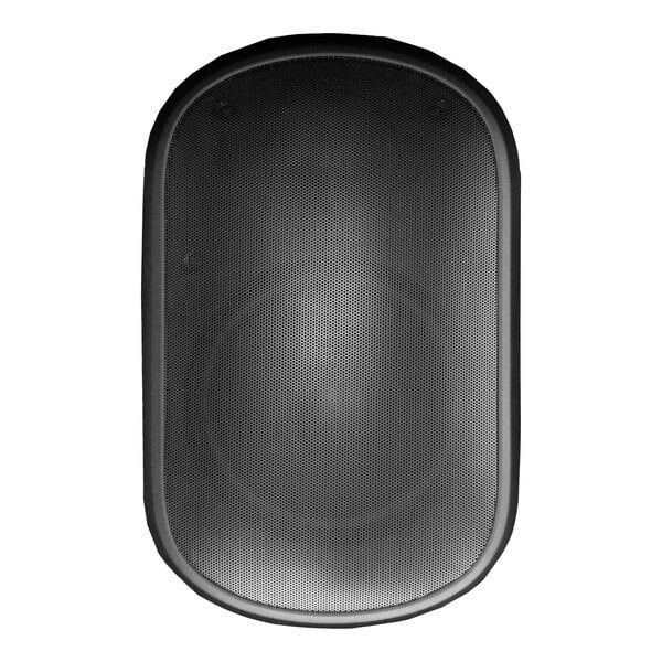 A close-up of a black Speco Technologies Contractor Elite outdoor wall-mount speaker.