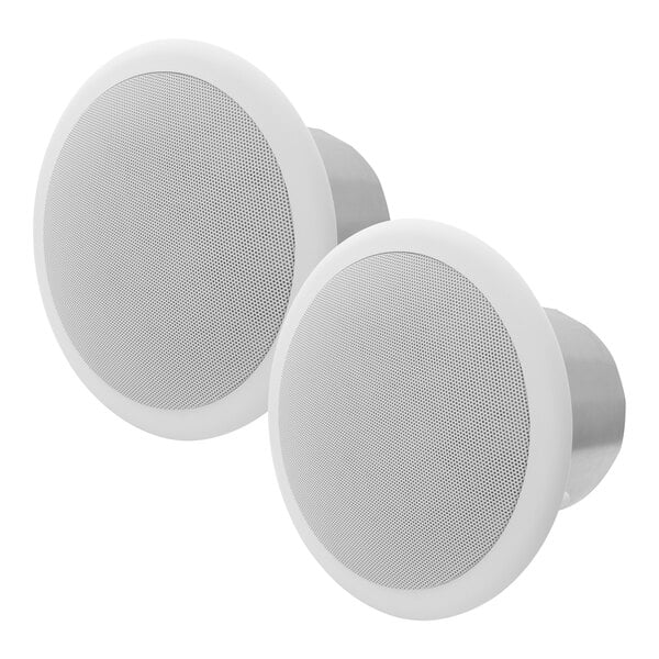 A pair of white Speco Technologies NEXUS UL Contractor Series in-ceiling speakers.