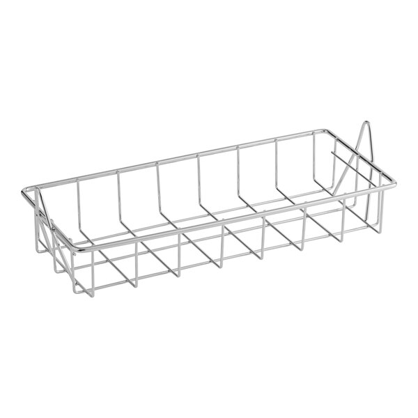 A metal wire basket.