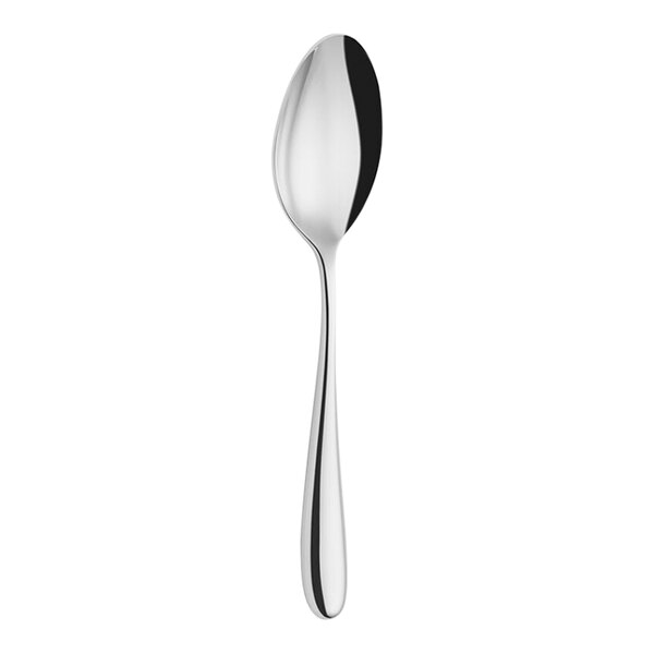 A Sola stainless steel teaspoon with a silver handle.