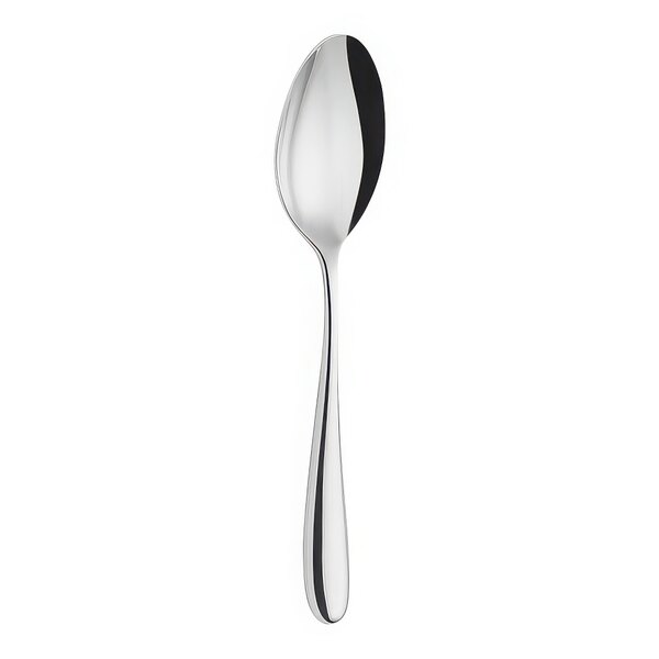 A Sola stainless steel teaspoon with a silver handle.