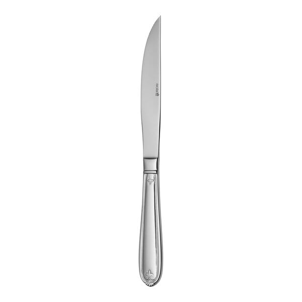 A Sola stainless steel steak knife with a silver handle.