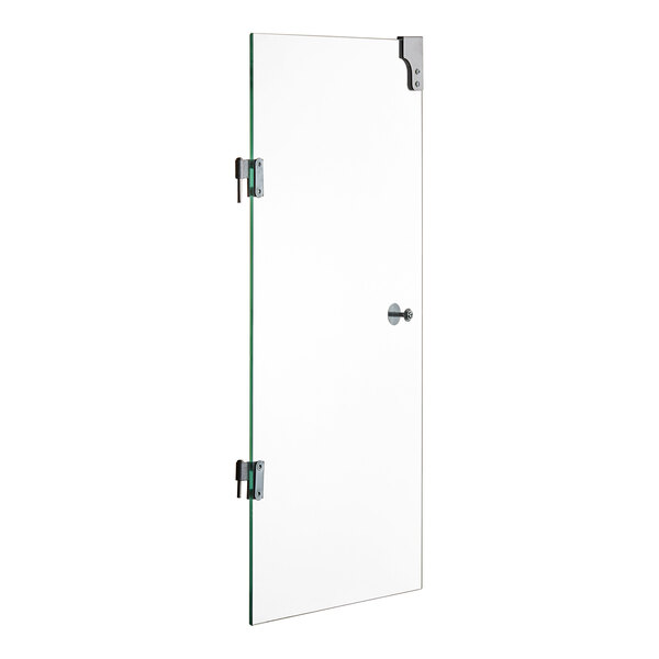 A white door with a silver metal handle for a Carnival King countertop food warmer.