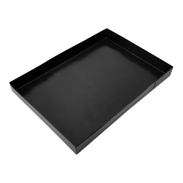 A black rectangular Pratica Teflon basket with a lid.