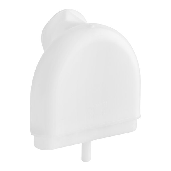 A white plastic MainStreet Equipment pressure gauge chamber with a round tip.