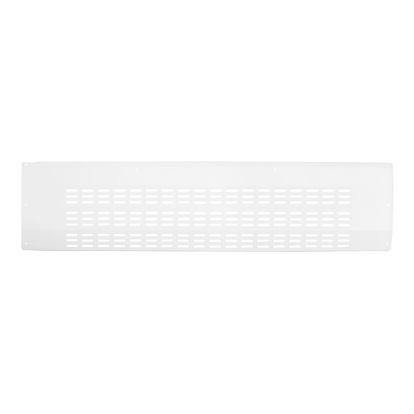A white plastic rectangular vent cover with holes.
