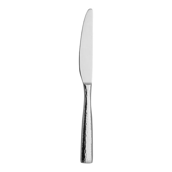 A Varick Becki stainless steel dinner knife with a handle.