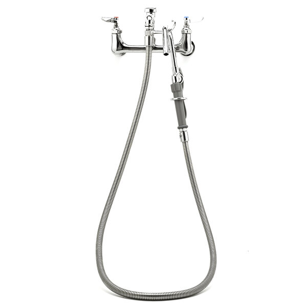 T&S B0610 Wall Mounted Pot and Kettle Filler Assembly with Mixing Faucet