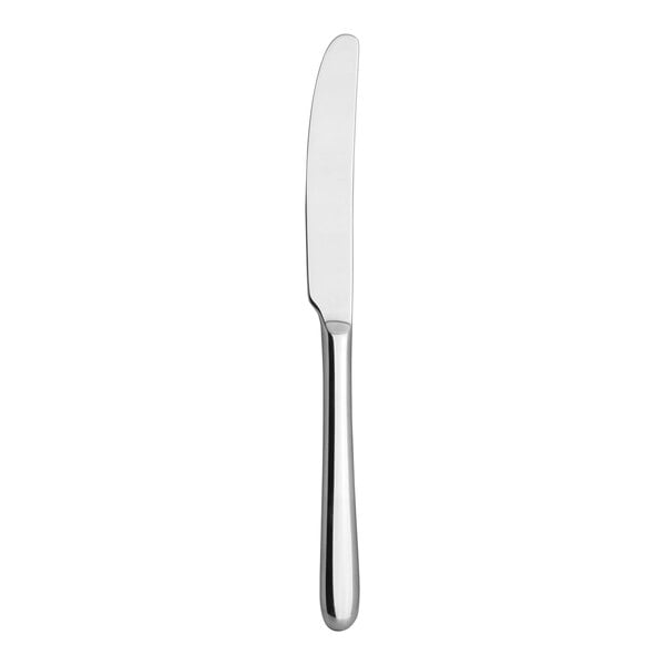 A Varick stainless steel butter knife with a silver handle.