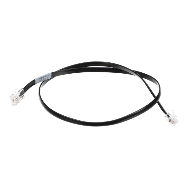 A black Merco cable with a white connector.