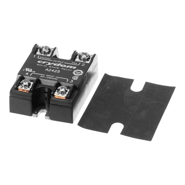 An Alto-Shaam black electrical relay service kit with silver screws.