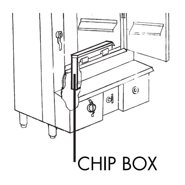 A drawing of a Town wood chip smoking box.
