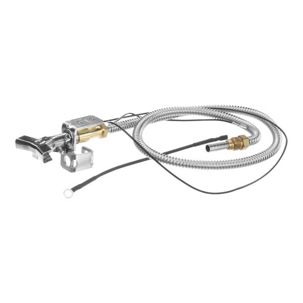 An Anets Pilot Assembly with a metal gas hose and a wire.