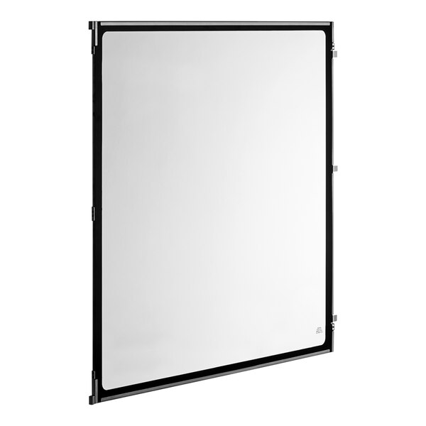The inner door glass assembly for an Alto-Shaam combi oven with a black frame.
