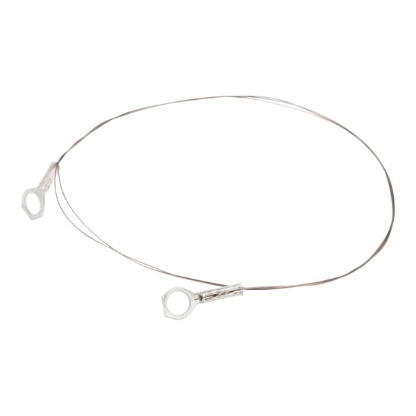 A silver Giles ionizer wire with two hooks on it.