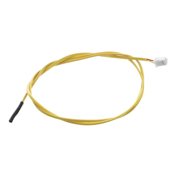 A yellow wire with a white connector on a Merco probe.