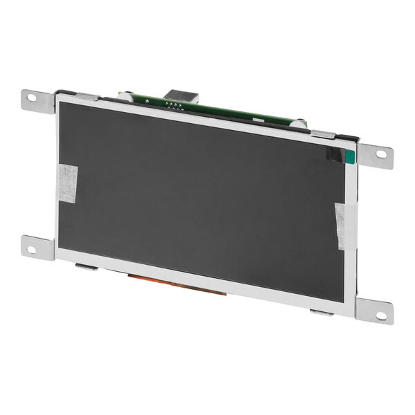 The black LCD screen for an Alto-Shaam combi oven with metal corners.