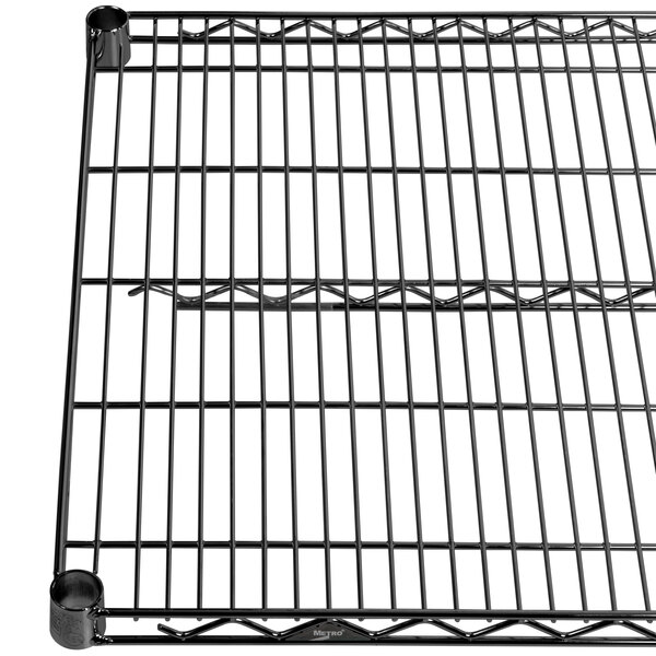 A Metro black wire shelf.