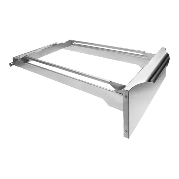 A silver metal frame with two metal bars for a Alto-Shaam 500-Dns drawer.