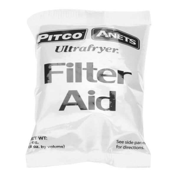 A white bag with black text that reads "Anets Filter Powder 2 Oz. Pkgs"