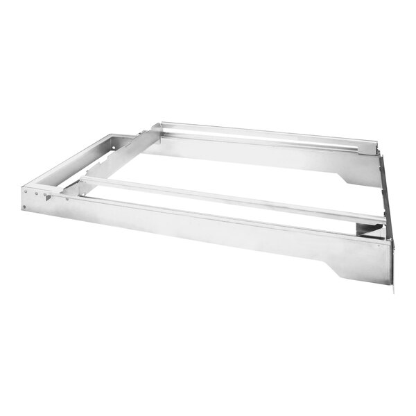 A silver metal Alto-Shaam drawer spot frame with two metal legs.