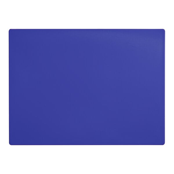 A blue rectangular Thunder Group polyethylene cutting board.