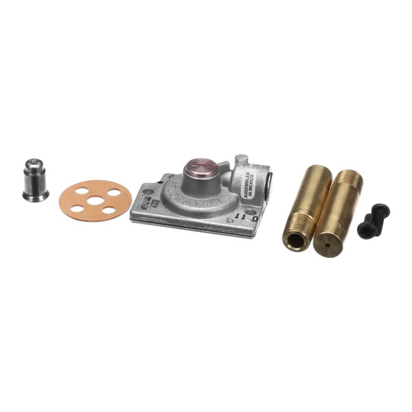 An Anets gas valve conversion kit with brass fittings.
