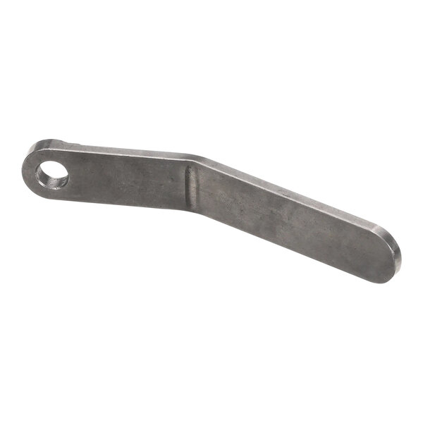 A metal handle with a hook on the end for a Giles fryer filter pan.